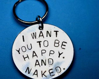 Keychain for Boyfriend Sale / Happy and naked /Valentines day gifts  for Boyfriend / Long distance Relationship boyfriend gift, Best sellers