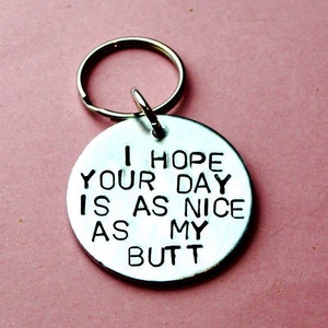 Funny Gift For Him, Boyfriend Keychain for men Husband Gifts Men i hope your gift is as nice as, Valentines gift for him image 5