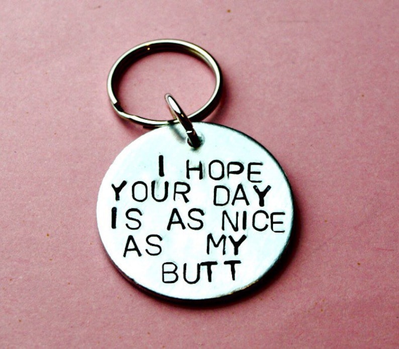 Funny Gift For Him, Boyfriend Keychain for men Husband Gifts Men i hope your gift is as nice as, Valentines gift for him image 5