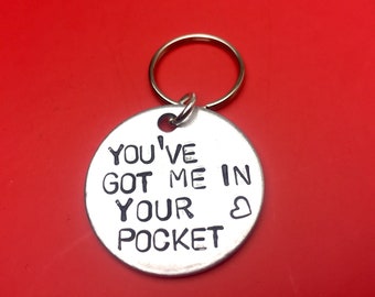 Gifts for Him - In your pocket - Valentine's Love - Anniversary gift gifts  for him Personalized Keychain