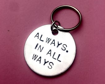 Always - Personalised Gift for Men - Engraved keychain _ Anniversary gifts Valentines gift