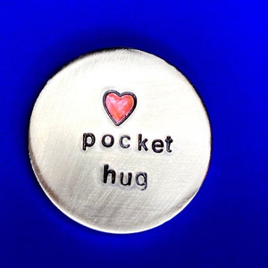 Pocket Hug Token Gift for Men on , Personalised Pocket Token, Send Love Valentines Gift, Amazing, Brave, Strong Pocket coin Name image 4