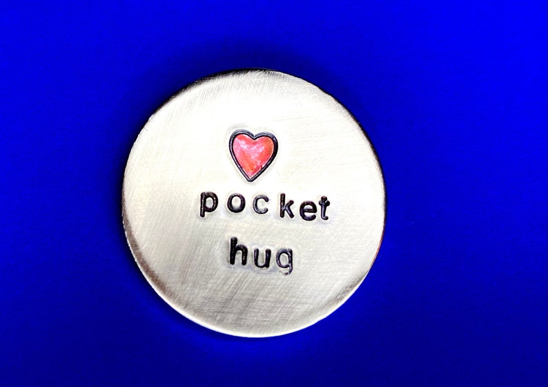 Pocket Hug Token Gift for Men on , Personalised Pocket Token, Send Love Valentines Gift, Amazing, Brave, Strong Pocket coin Name image 4