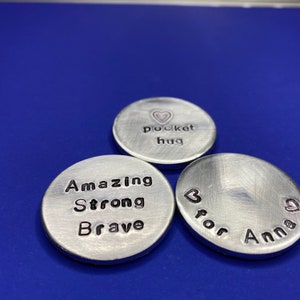 Pocket Hug Token Gift for Men on , Personalised Pocket Token, Send Love Valentines Gift, Amazing, Brave, Strong Pocket coin Name image 8