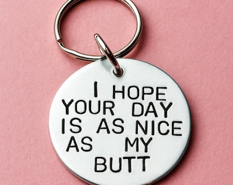 Valentines day gift, Keychain gift for boyfriend -  as nice as my butt - Anniversary