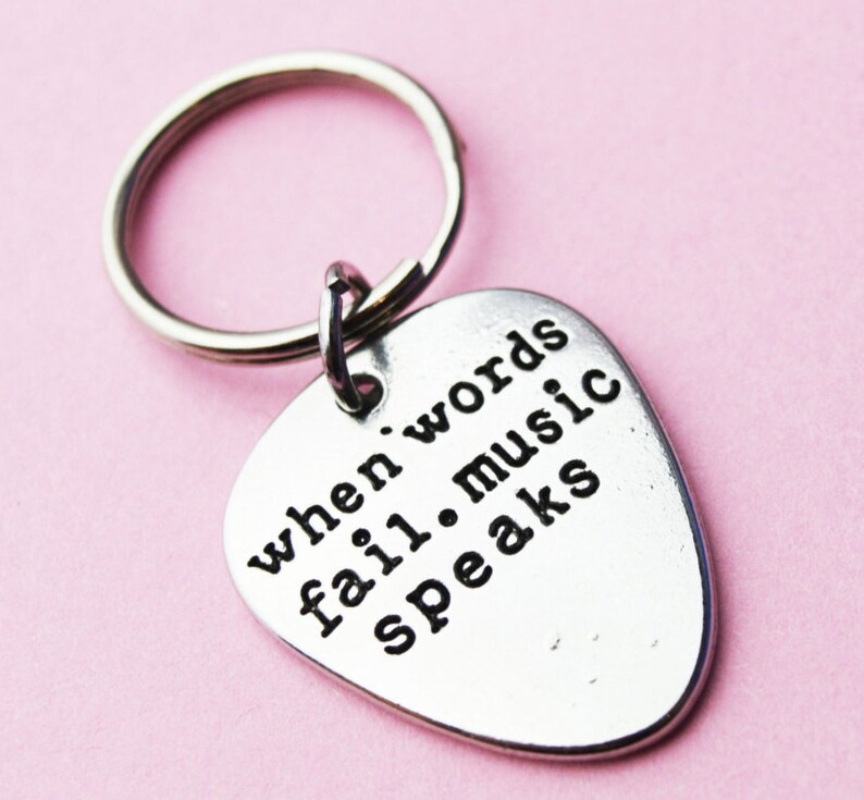 Christmas Day Gifts Guitar Pick Keychain Guitarist Gifts Etsy UK