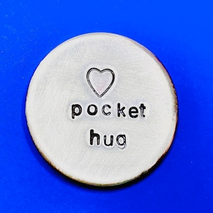 Pocket Hug Token Gift for Men on , Personalised Pocket Token, Send Love Valentines Gift, Amazing, Brave, Strong Pocket coin Name image 3