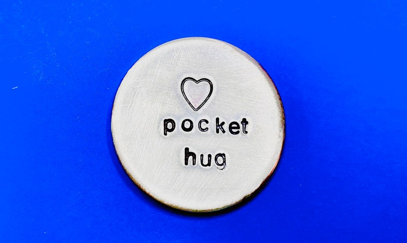 Pocket Hug Token Gift for Men on , Personalised Pocket Token, Send Love Valentines Gift, Amazing, Brave, Strong Pocket coin Name image 3