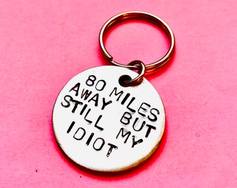 Long Distance Keychain: Personalised Anniversary or Friendship Gift