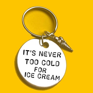 Ice cream lover gift - Keychain Gift for coworker or friend or boyfriend ice cream foodie