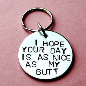 Funny Gift For Him, Boyfriend Keychain for men Husband Gifts Men i hope your gift is as nice as, Valentines gift for him image 10