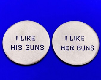 Couples Pocket Hug Tokens on Valentines day Personalised, Coin or Keychain