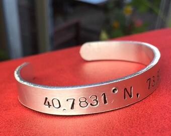 Cuff Bracelet for her Personalised engraved Roman Numerals Dates, coordinates Anniversary gifts,  gift for women Jewelry Jewellery