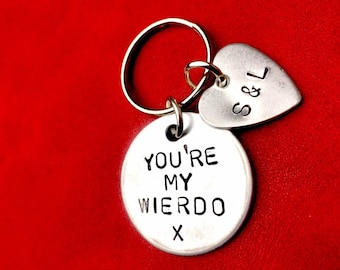 gifts for him, you're my wierdo ( weirdo) Keychain, Boyfriend Anniversary gift, Personalised gift for men, Husband gift, Custom