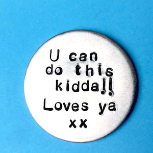 Ficha de bolsillo, Ficha de amor para novio, regalo para hijo, Moneda de bolsillo, Llavero de regalo para novio, Personalizado, Inspirador