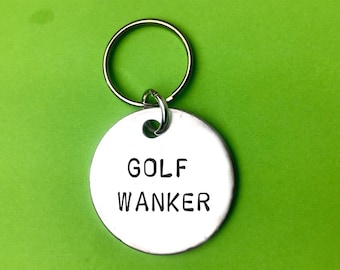 Retired husband golfer Golf gift - Retirement golfing, golf players - Golf Wanker - Keychain, Golfing sport father golfer dad Christmas gift