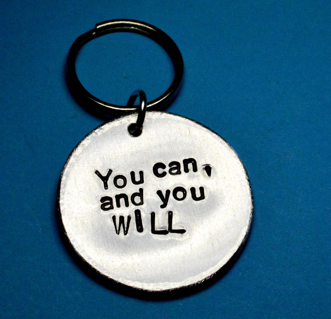 Quote Keychain: Motivational Words - Customizable Gift - Etsy