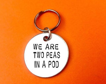 Valentines Day Gifts for him 2023, We are two peas in a pod Keychain, Anniversary gifts for boyfriend, Gifts under 20 for men