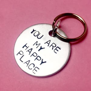 Boyfriend gift ideas, You are my happy place,  Anniversary gift gifts  for women, SALE Boyfriend keychain, gift for boyfriend, Husband gift