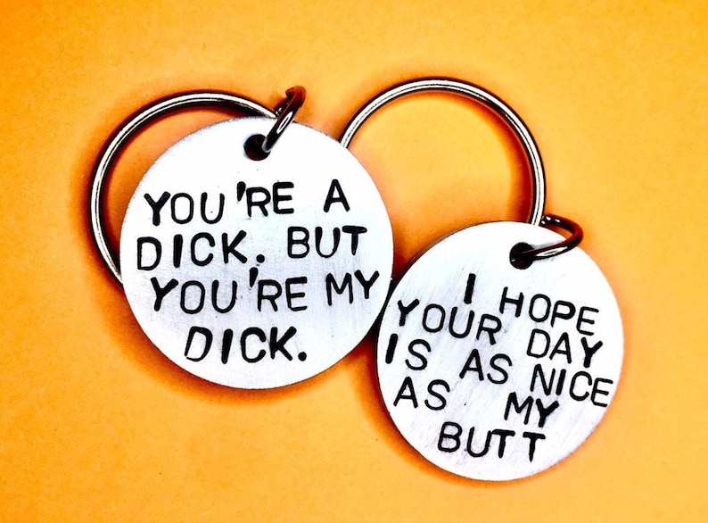 Rude Gift for him gift for Boyfriend, Funny Gift for Men, Gifts for men, Funny Gifts, I hope your gift is as nice Keychain, image 2