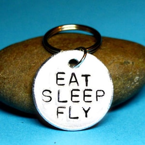 Pilot gift, Flying gift, Eat sleep fly, Pilot keyring, Aviation keyring, gift for pilot, flying keychain, Airplane keyring, Valentines gift