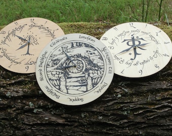 Lord of the Rings Inspired Clock - Hobbit Meal, JRR Tolkien, or Tree of Gondor