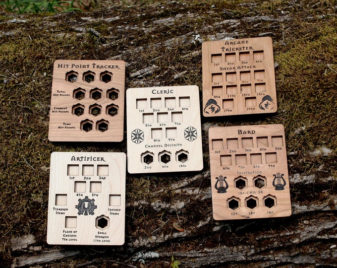 Spell and Ability Tracking Cards 5E D&D Character Cards for Etsy