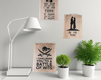 Grillig prinsessenbruid houten bord - lasergegraveerd esdoorndecor
