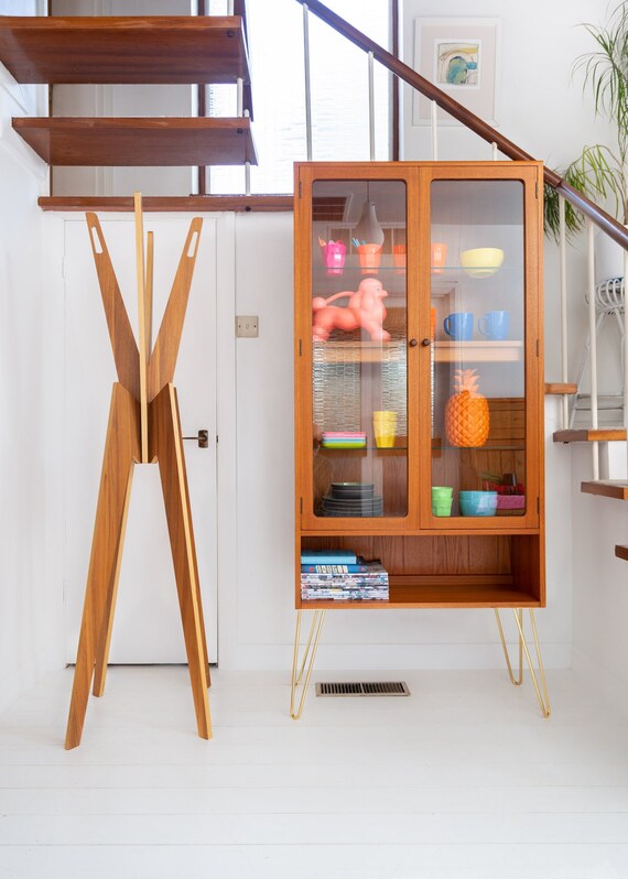 G Plan E Gomme Mid Century Danish Influence Teak Glass Display