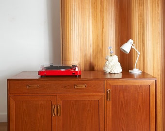 G Plan E Gomme Mid Century Teak sideboard with Vinyl Storage