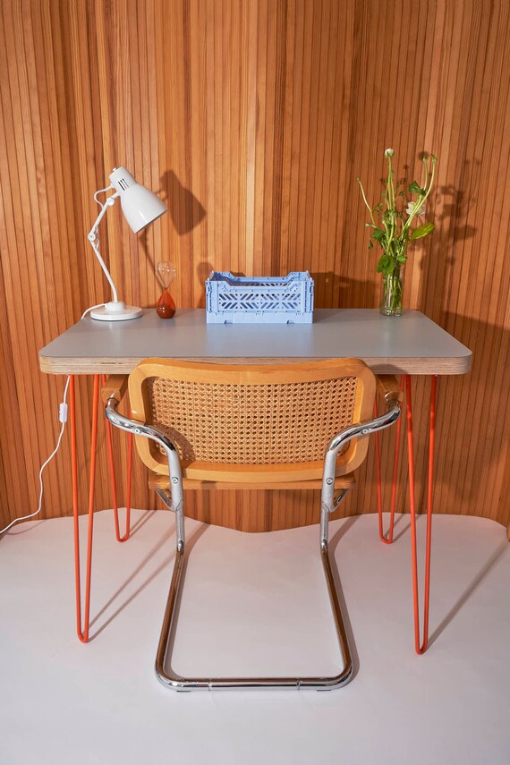 Plywood desk 2024 hairpin legs