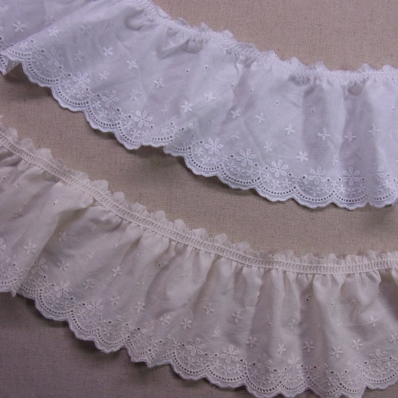 gathered cotton lace