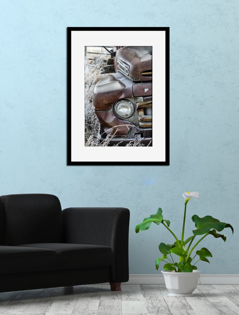 1940/'s Rusty Old Ford Pickup Photographic Print Photography Photographic Print