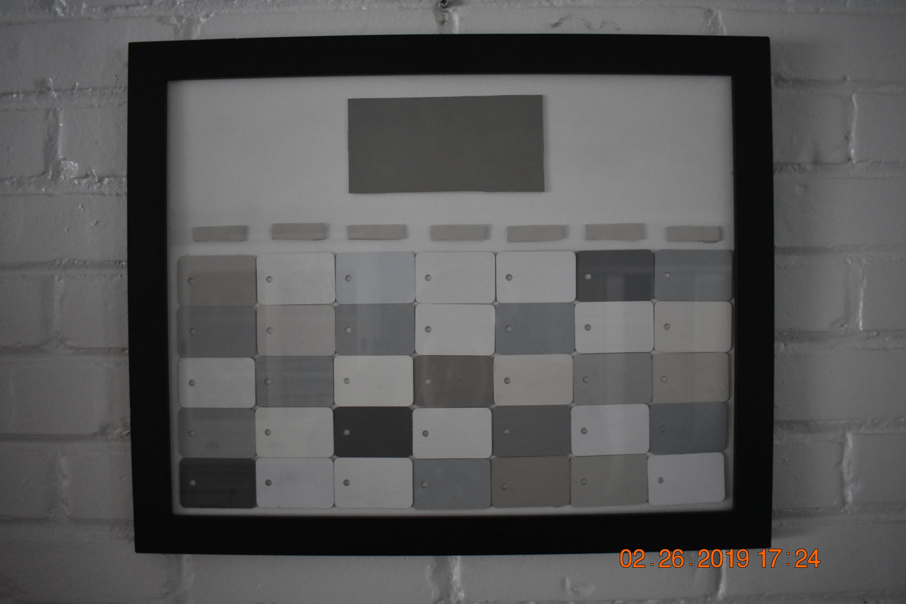 Customizable Reusable grey scale Wall Calendar with dry erase Etsy
