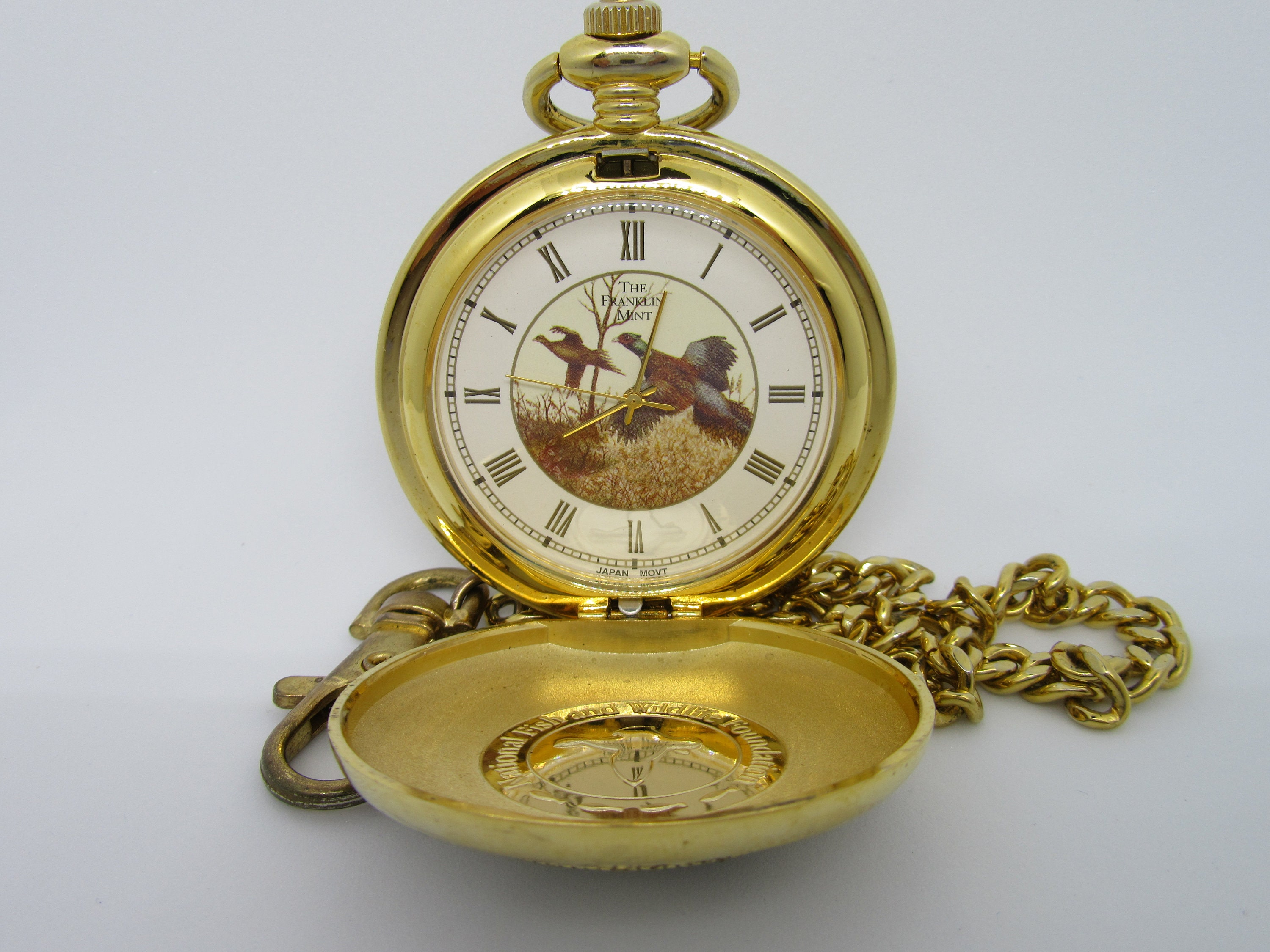 Vintage Pocket watch Franklin Mint Etsy