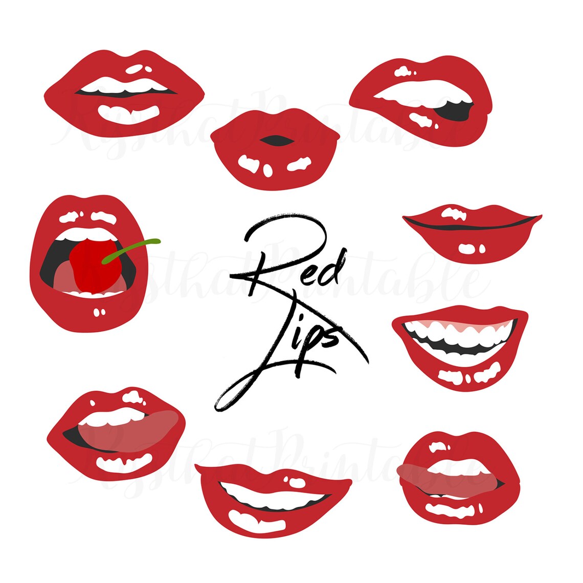 Rote Lippen Kuss ClipArt, rote heiße Lippen ClipArt, Valentinstag