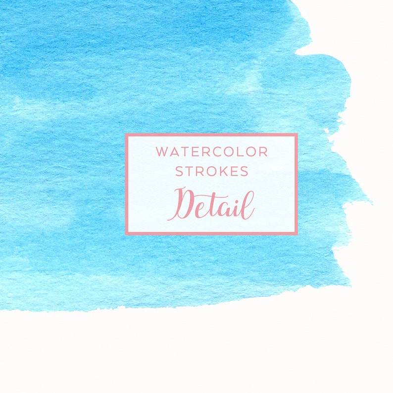 16 Watercolor Strokes Blue Watercolor Clip Art, Digital Download, Brush Strokes, Commercial Use PNG, Watercolor, Digital Download Image image 2