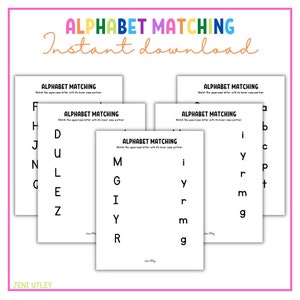 Uppercase and Lowercase Alphabet Matching | Alphabet Matching | Capital Letters | Lowercase Letters | ABC&#39;s | Preschool Homeschool | Pre-K