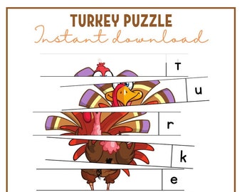 Turkey Puzzle - Thanksgiving Activity for Preschoolers