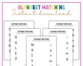 Uppercase and Lowercase Alphabet Matching | Alphabet Matching | Capital Letters | Lowercase Letters | ABC&#39;s | Preschool Homeschool | Pre-K