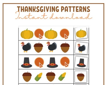 Thanksgiving Patterns for Preschoolers