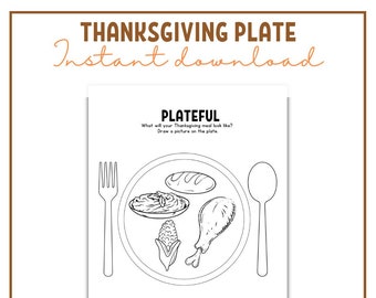 Thanksgiving Plate - Preschool Drawing Activity