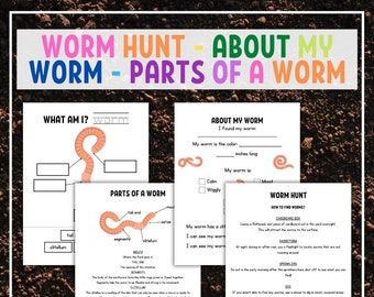Worm Hunt - About My Worm - Parts of a Worm | Preschool Science | Preschool Worksheets
