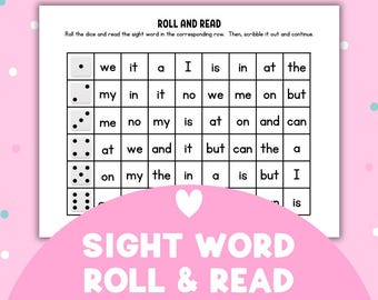Juego de palabras de uso frecuente y lectura para preescolares