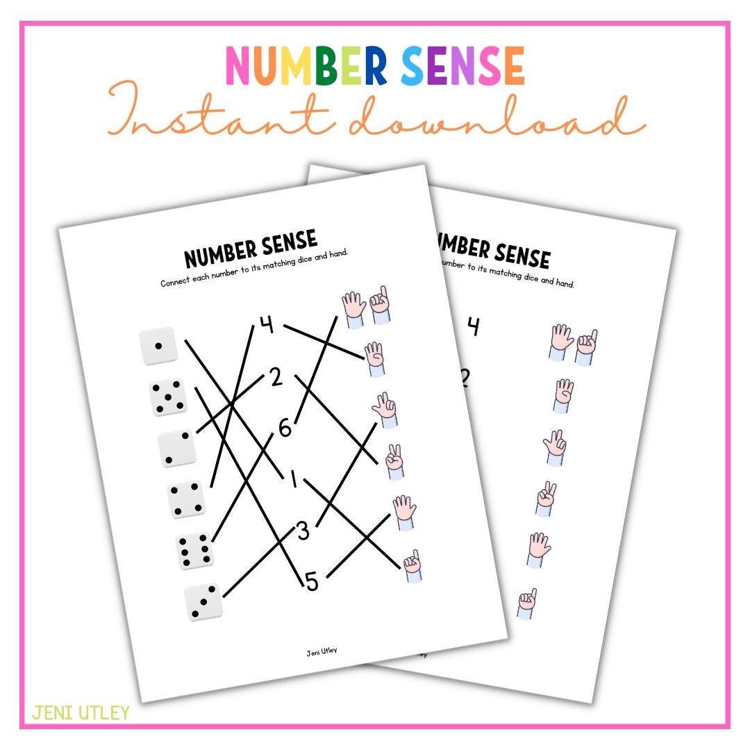 Number Sense | Preschool Worksheet - Etsy