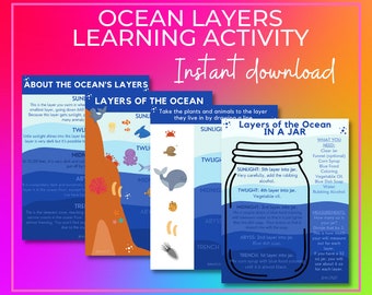 ocean zones activity etsy