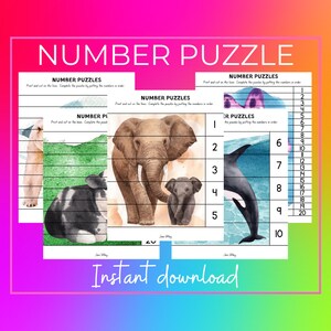 Numbers Puzzle for Counting Practice