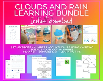 Rain and Clouds Learning | Rain | Clouds | Learning Activities | Hands-On | Preschool | Kindergarten | Homeschool | Curriculum