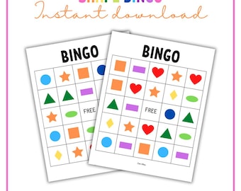 Gra Bingo Kształtów | Zabawna Aktywność Edukacyjna Dla Przedszkolaków