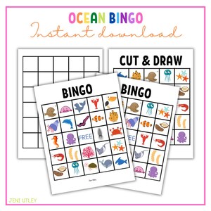 Bingo océan | Jeu préscolaire